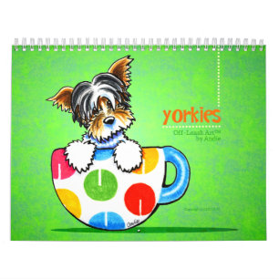 Calendário Yorkies Yorkshire Terriers Off-Leash Art™ Vol 1