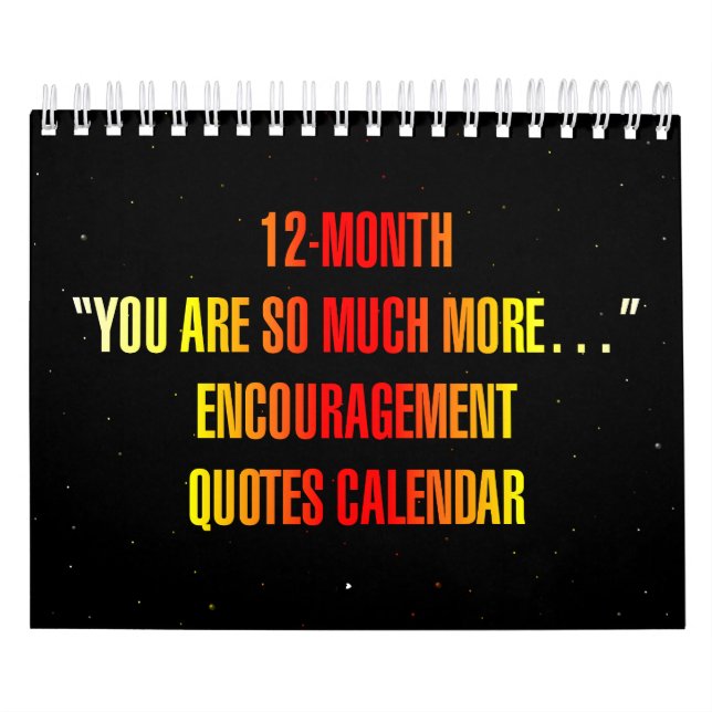 Calendário "You are so much more..." Encouragement Quotes (Capa)