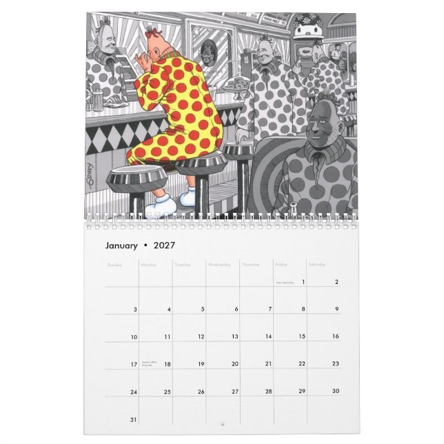 Calendário ZIPPY 2008 (Jan 2027)