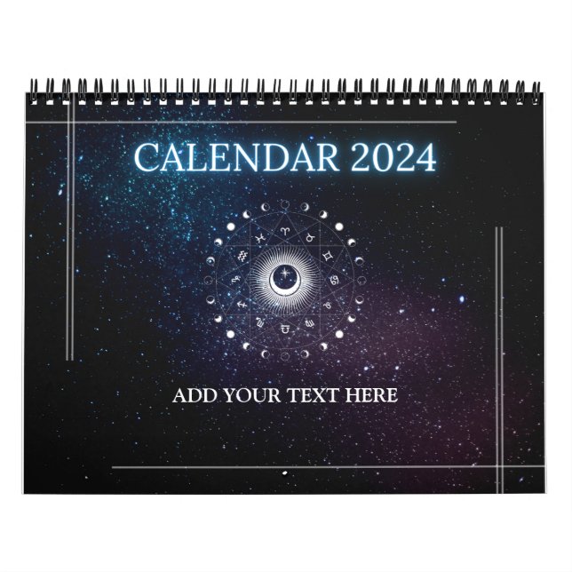 Calendário Zodiac Calander 2024 Astrologia Sinais Zodiac (Capa)