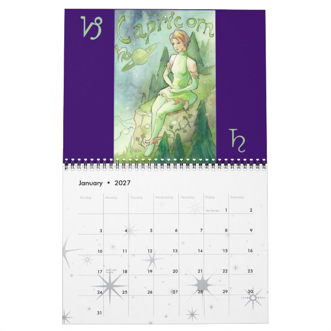 Calendário Zodíaco 2 (Jan 2027)