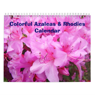 Calendários Coloridos Azaléias e Rhodies Calendári