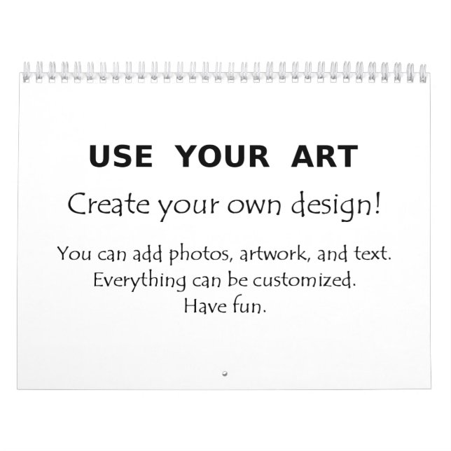 Calendários do costume 2013 com suas arte ou fotos (Capa)