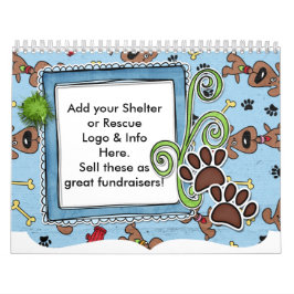 Calendários do FUNDRAISER do salvamento do cão