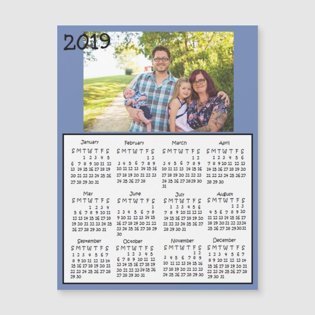 Calendários personalizados do Magnet para fotos da (Frente)