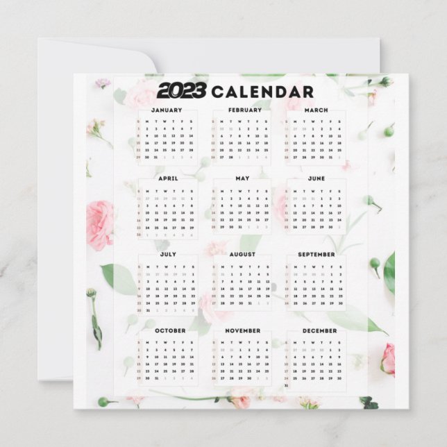 calendrier 2023 floral (Frente)
