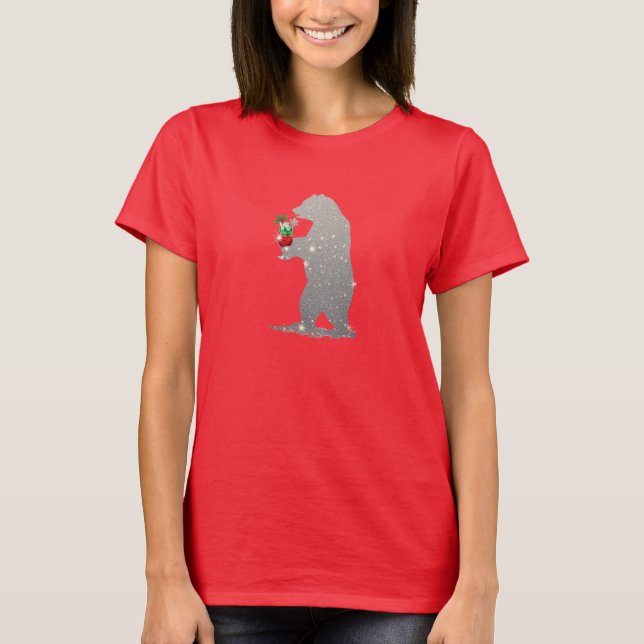 California Bear Christmas T-shirt  (Frente)