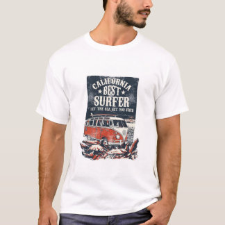 California Best Surfer Retro Van T-Shirt