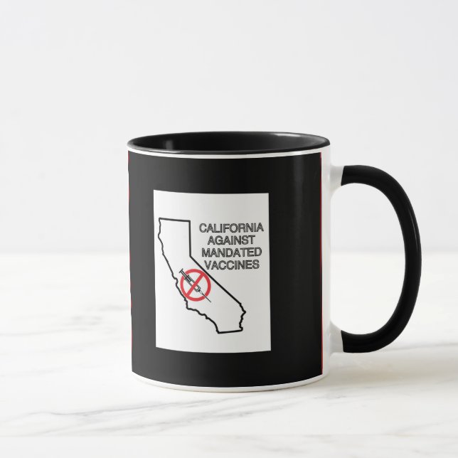Califórnia contra a caneca encarregada das vacinas (Direita)