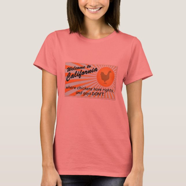 California Equal Rights Ladies Ringer T-Shirt (Frente)