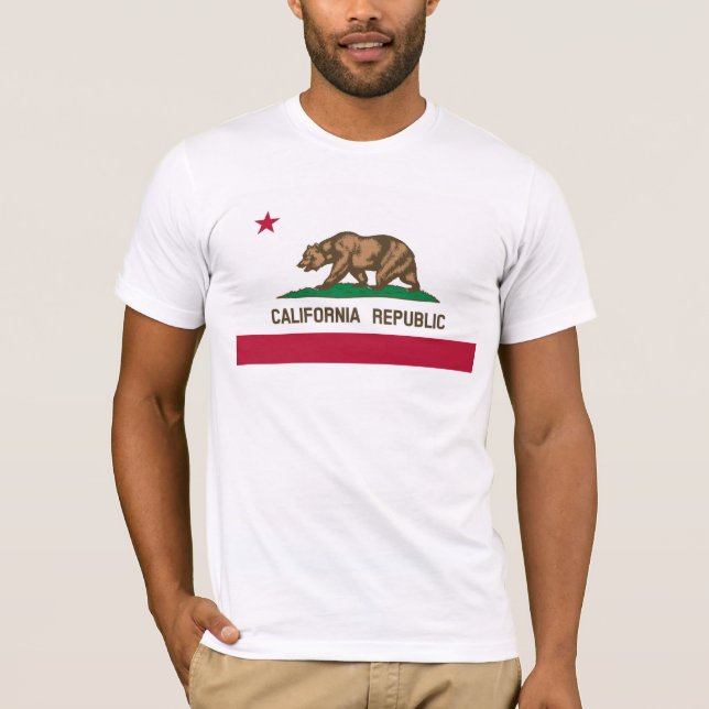 California Flag Basic Bella Canvas T-Shirt (Frente)