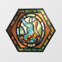California Poppies Goddese Window Cling