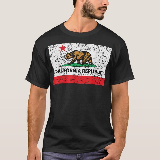 California Republic Cali Flag T-Shirt Socal Norcal (Frente)