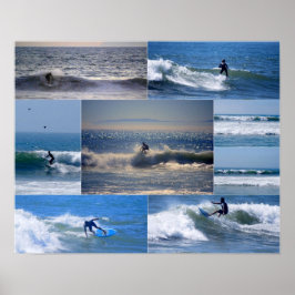 California Surfers Collage Poster