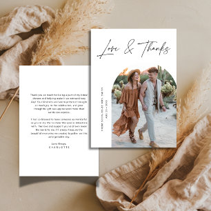 Caligrafia Amor & Agradecimento Arco Foto Chá de N