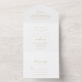 Caligrafia    Casamento Dourado Elegante ModernoAl