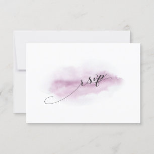 Caligrafia Chic Pink Watercolor Casamento RSVP