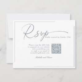 Caligrafia Clássico Moderno Casamento QR Code RSVP