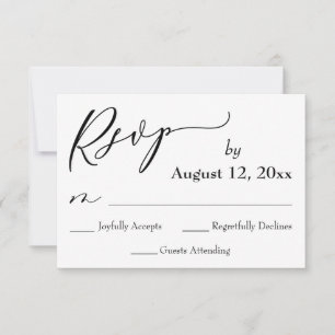 Caligrafia da RSVP de Casamento, Poppies Vermelhos