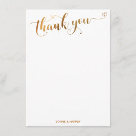 Caligrafia de Agradecimento Dourada e Branca c/ Co