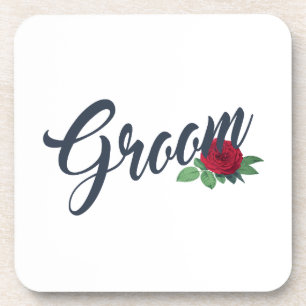 Caligrafia de Casamento Floral Simples  Porta copo