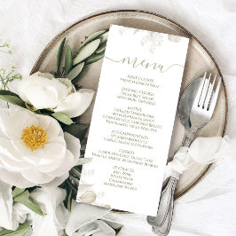 Caligrafia de Casamento Menu Janto Sage Green