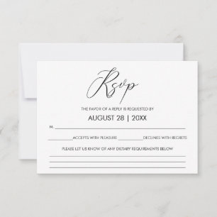 Caligrafia de Letra Manual para Casamento RSVP