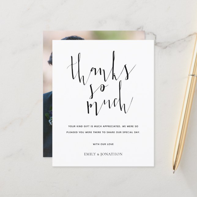 Caligrafia de Orçamento Qualquer Cor Obrigado Casa (Frente/Verso In Situ)