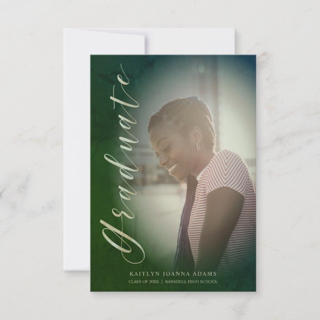 Caligrafia de Script de Foto do Formando Transparê (Frente)