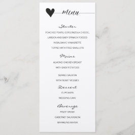 Caligrafia do Menu de Casamento Rustic kraft