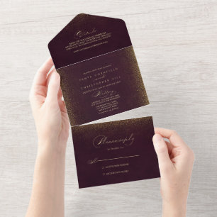  Caligrafia Dourada Burgundia    Casamento de Cali