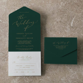 Caligrafia Dourada Delicada | Casamento Verde