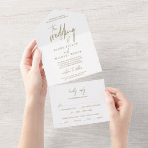 Caligrafia Dourada Whimsical O Casamento De