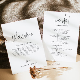 Caligrafia Elegante | Cartão de Boas-Vindas de Cas