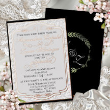 Caligrafia Elegante com Relevo Falso - Branco/Pret