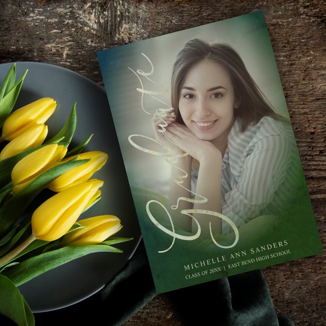 Caligrafia Elegante de Foto do Formando Moderno (Criador carregado)