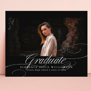 Caligrafia Elegante Foto Graduação Ensino Médio A