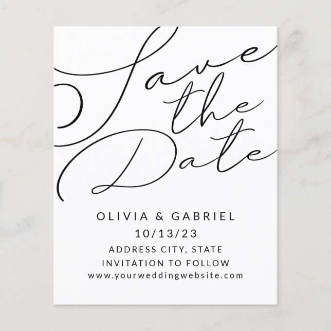 Caligrafia Elegante Minimalista simples na moda (Frente)