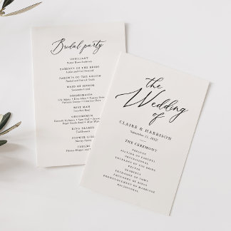 Caligrafia elegante O Casamento do Programa