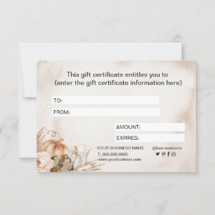 Caligrafia Elegante Queda Abóbora Floral