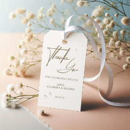 Caligrafia eterno Beige Obrigado Etiqueta Favor