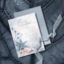 Caligrafia Floral Dusty Blue ID771