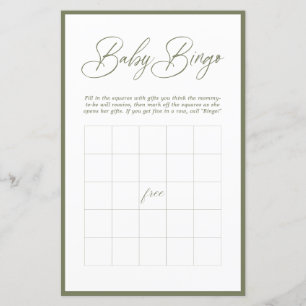 Caligrafia Mínima Moderna   Baby Bingo