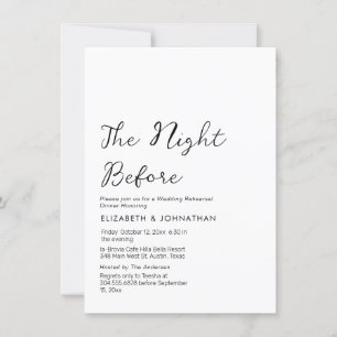 Caligrafia Mínima Na Noite Antes Do Convite