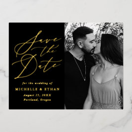 Caligrafia Minimalista Foto Save the Date