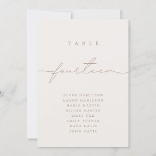 Caligrafia minimalista Número da Tabela de marfim