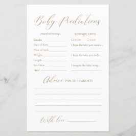 Caligrafia Minimalista Previsões e Dicas para Bebê