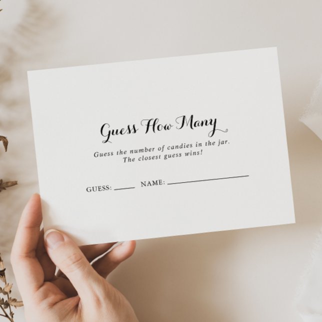 Caligrafia moderna adivinha quantos cartões de jog (Criador carregado)