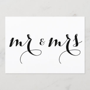 Caligrafia Moderna Cartão de Sinal de Casamento