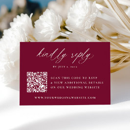 Caligrafia Moderna Código QR Casamento Resposta Bo